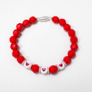 American Heart Month Beaded Bracelet Large