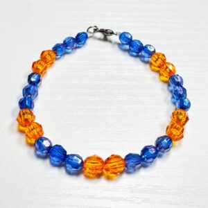 Blue and Orange Game Day Bracelet