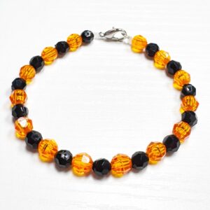 Orange and Black Game Day Bracelet