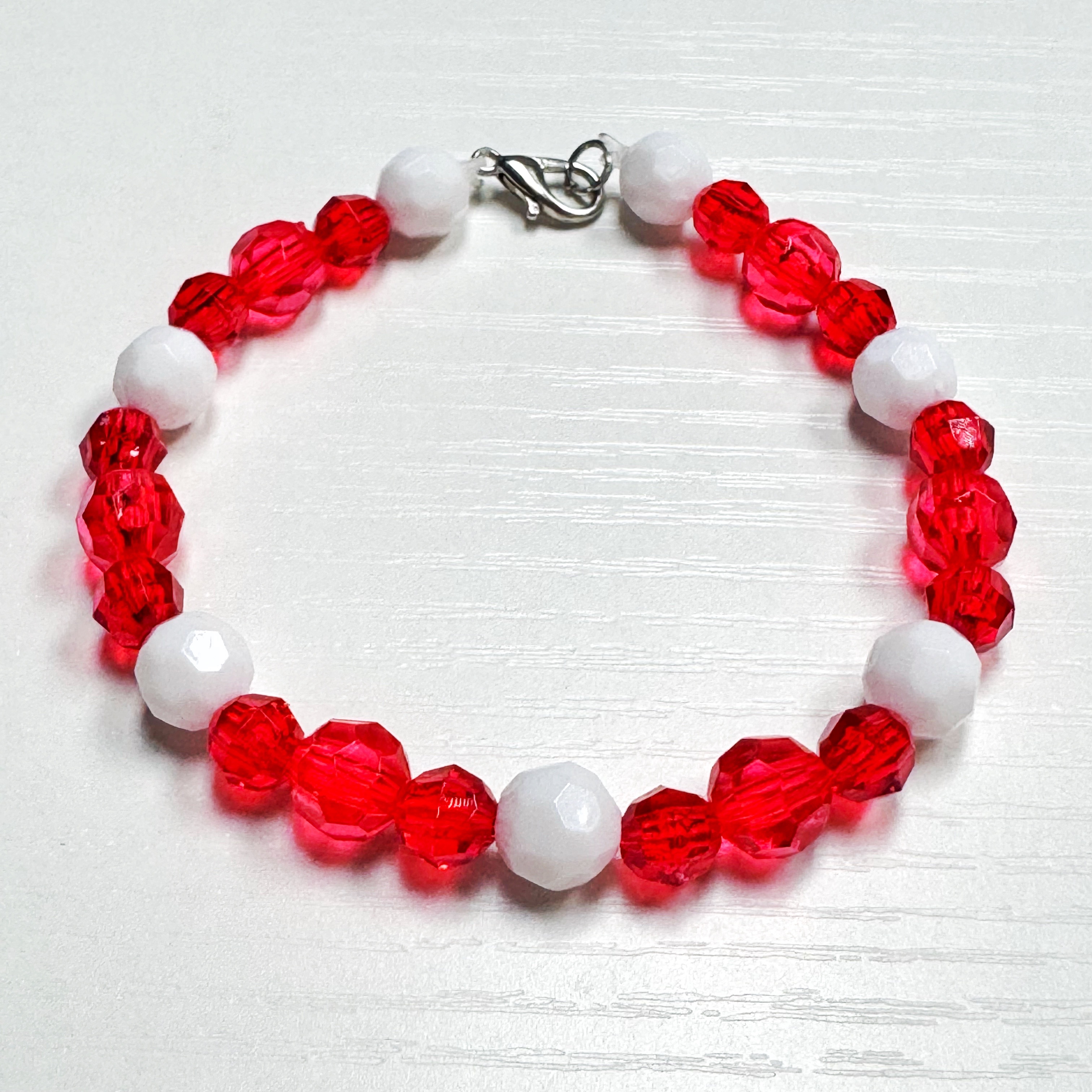 Red & White Game Day Bracelet