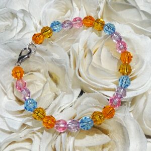 Coastal Pearl Bracelet | Ruth's Design Co. | Orange Pink Blue Purple Bracelet